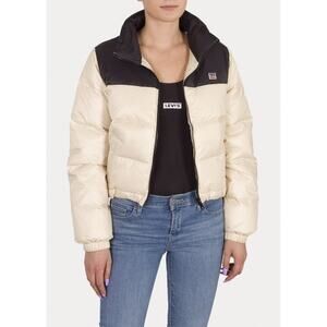 Levi's Womens Francesca Down Puffer Jacket - Xs Sand White